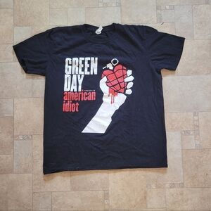 Green Day American Idiot Black T-shirt Men's Large